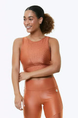 ORANGE BLOSSOM CROPPED SPORTS BRA - Femstylo