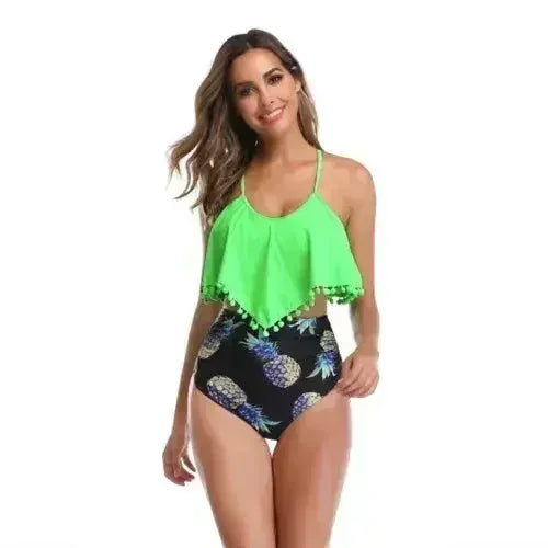 Santorini Tankini Set – Blue Nylon Swimwear | Sizes S-2XL - Femstylo