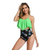 Santorini Tankini Set – Blue Nylon Swimwear | Sizes S-2XL - Femstylo