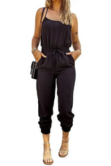 Black High-Waist Jumpsuit – Slim Fit w/ Pockets | Casual & Chic - Femstylo
