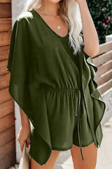 Casual Green Born To Fly Kimono Romper - Femstylo