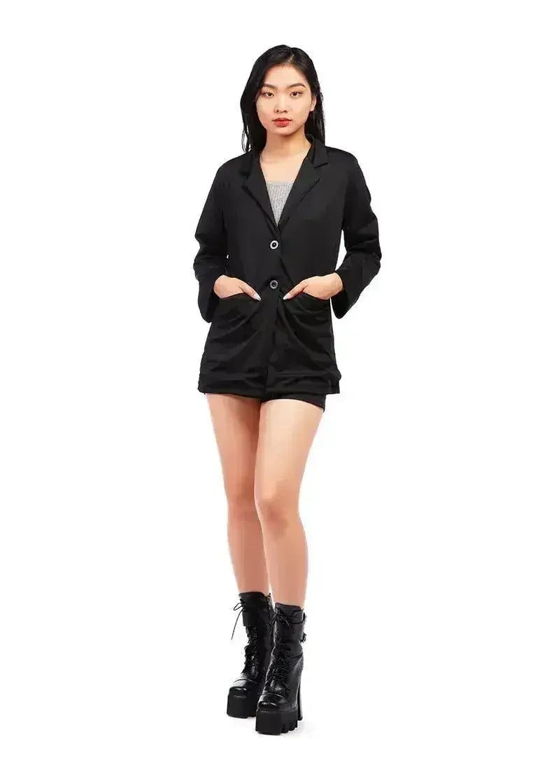 Casual Oversized Double Breasted Jacket - Femstylo
