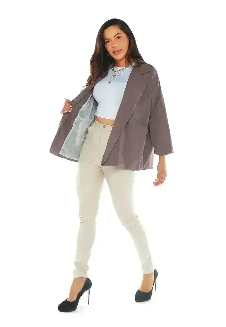 Casual Oversized Double Breasted Jacket - Femstylo