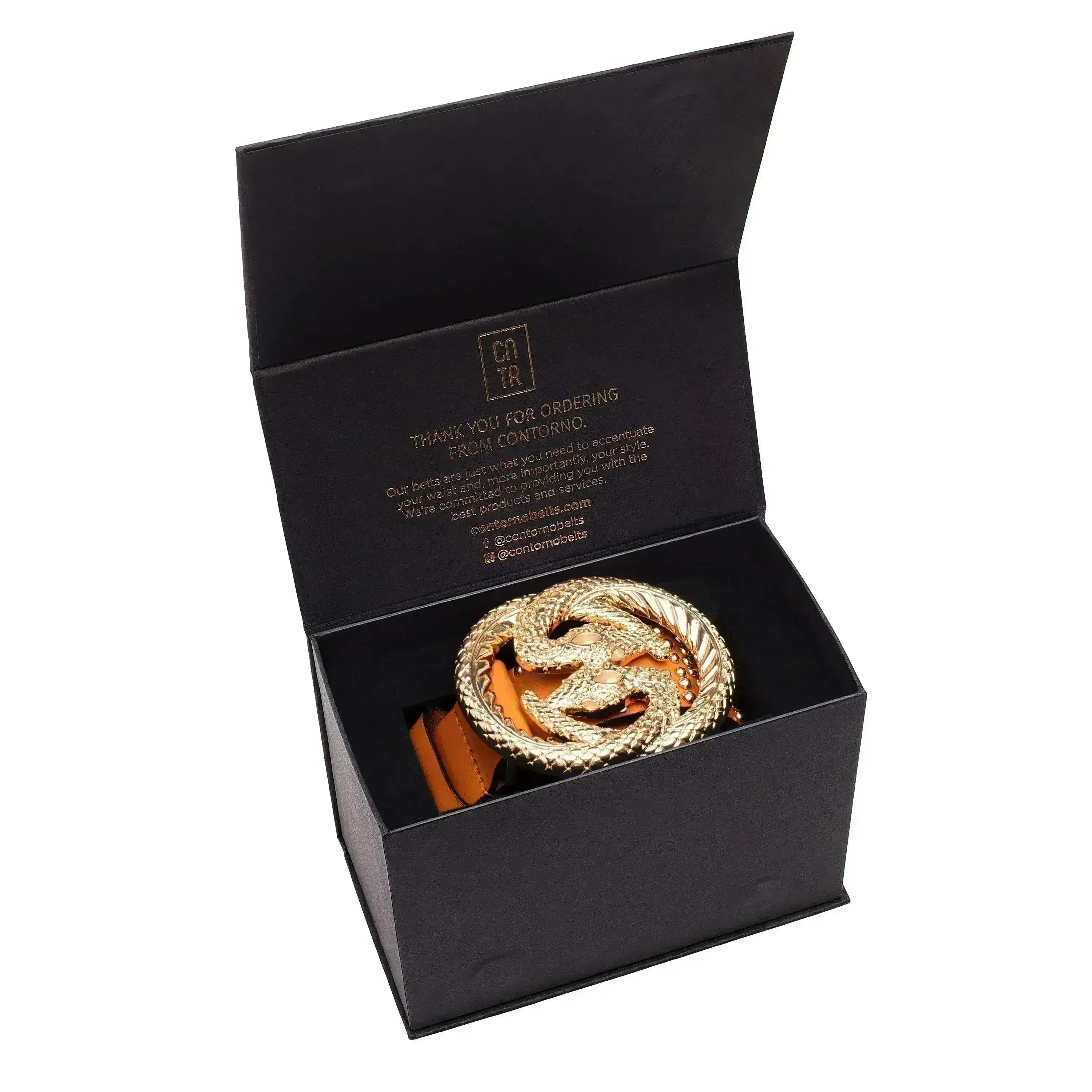 Snake Glam Brown camel Color Belt For women | Femstylo - Femstylo