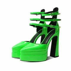 Fashion Pointed Toe Women's Shoes High Heel Hollow Sandals Waterproof - Femstylo