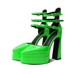 Fashion Pointed Toe Women's Shoes High Heel Hollow Sandals Waterproof - Femstylo