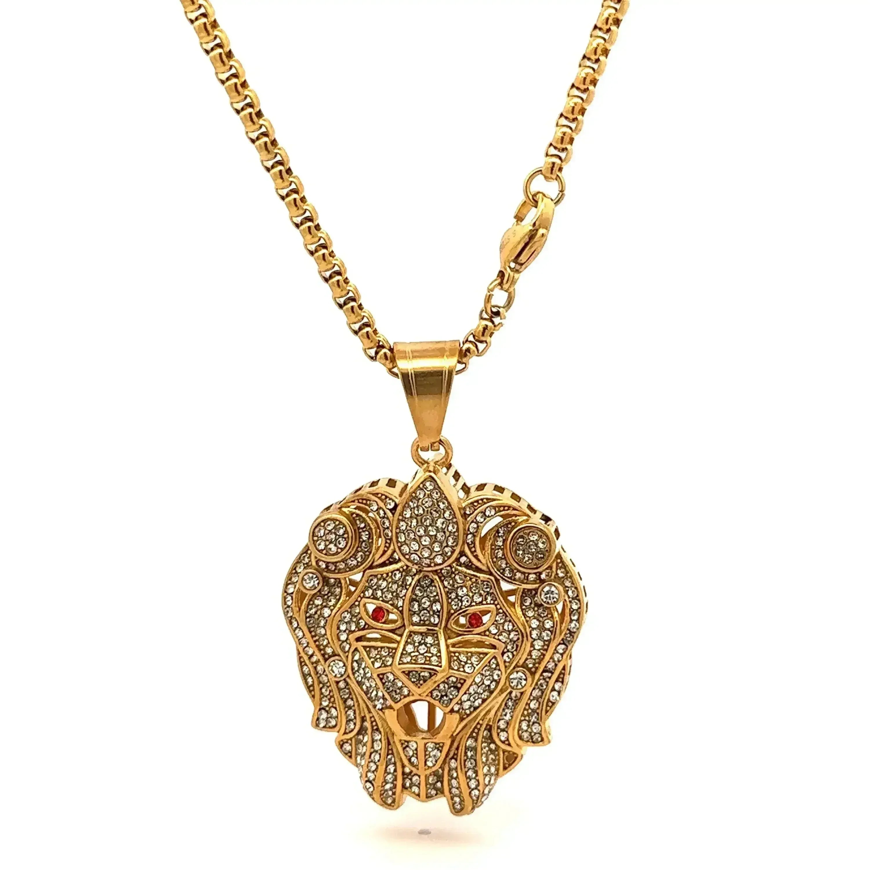 EVADEAN STEEL GOLD NECKLACE I D94383 - Femstylo