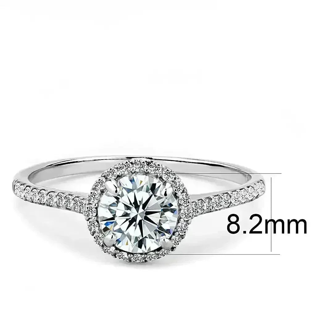 DA022 - High polished (no plating) Stainless Steel Ring with AAA Grade - Femstylo