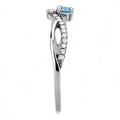 DA120 - High polished (no plating) Stainless Steel Ring with AAA Grade - Femstylo