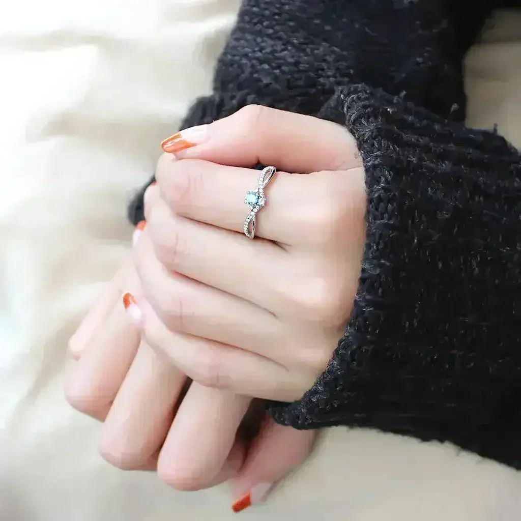 DA120 - High polished (no plating) Stainless Steel Ring with AAA Grade - Femstylo