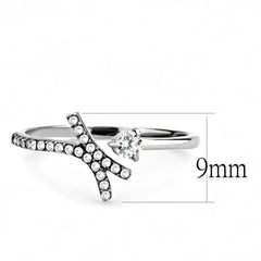 DA145 - High polished (no plating) Stainless Steel Ring with AAA Grade - Femstylo