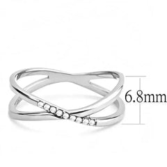DA158 - High polished (no plating) Stainless Steel Ring with AAA Grade - Femstylo