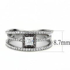 DA257 - High polished (no plating) Stainless Steel Ring with AAA Grade - Femstylo