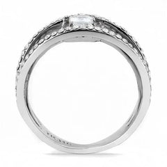 DA257 - High polished (no plating) Stainless Steel Ring with AAA Grade - Femstylo