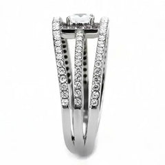 DA257 - High polished (no plating) Stainless Steel Ring with AAA Grade - Femstylo