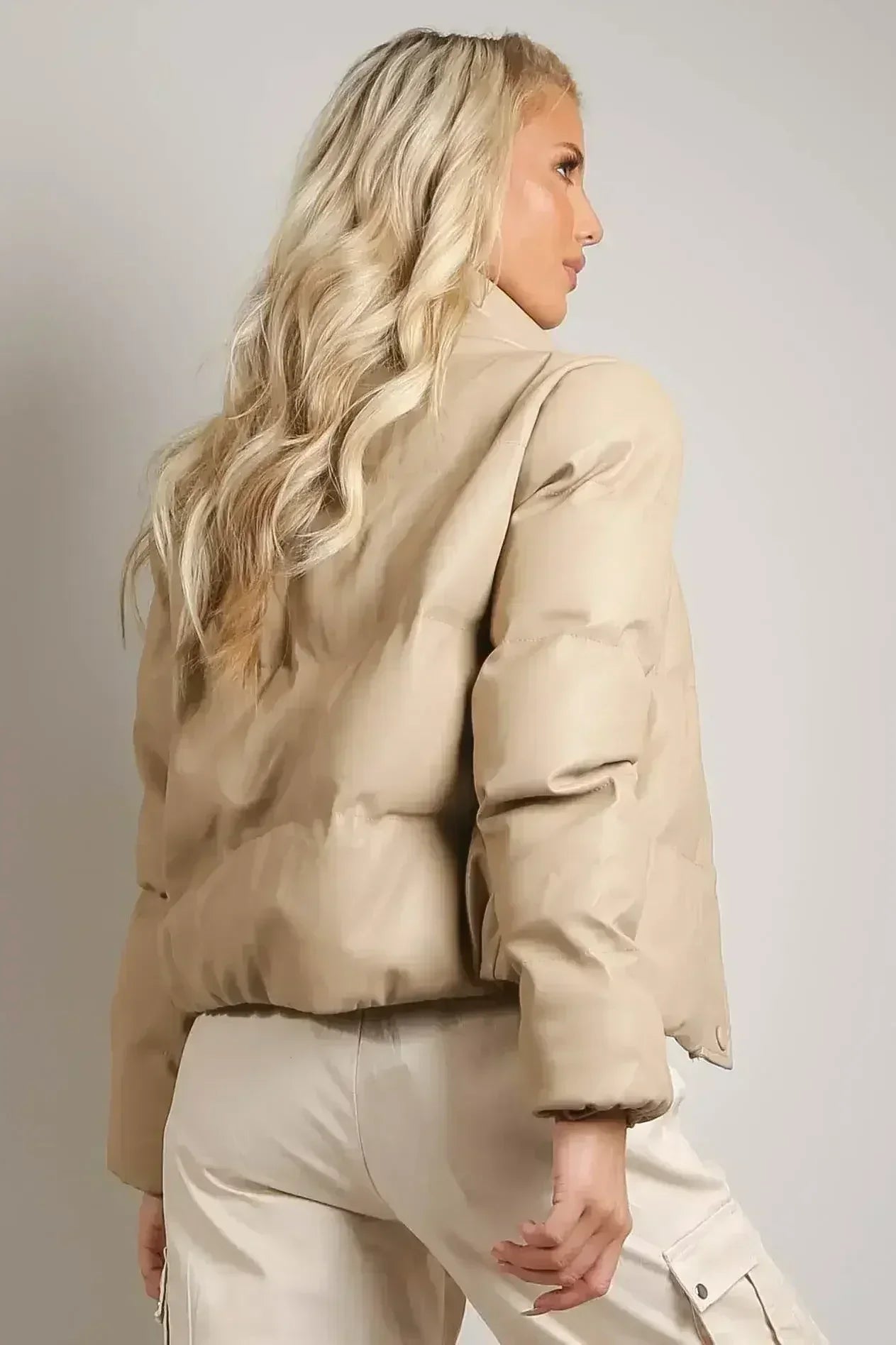 PU Boxy Puffer Jacket - Femstylo