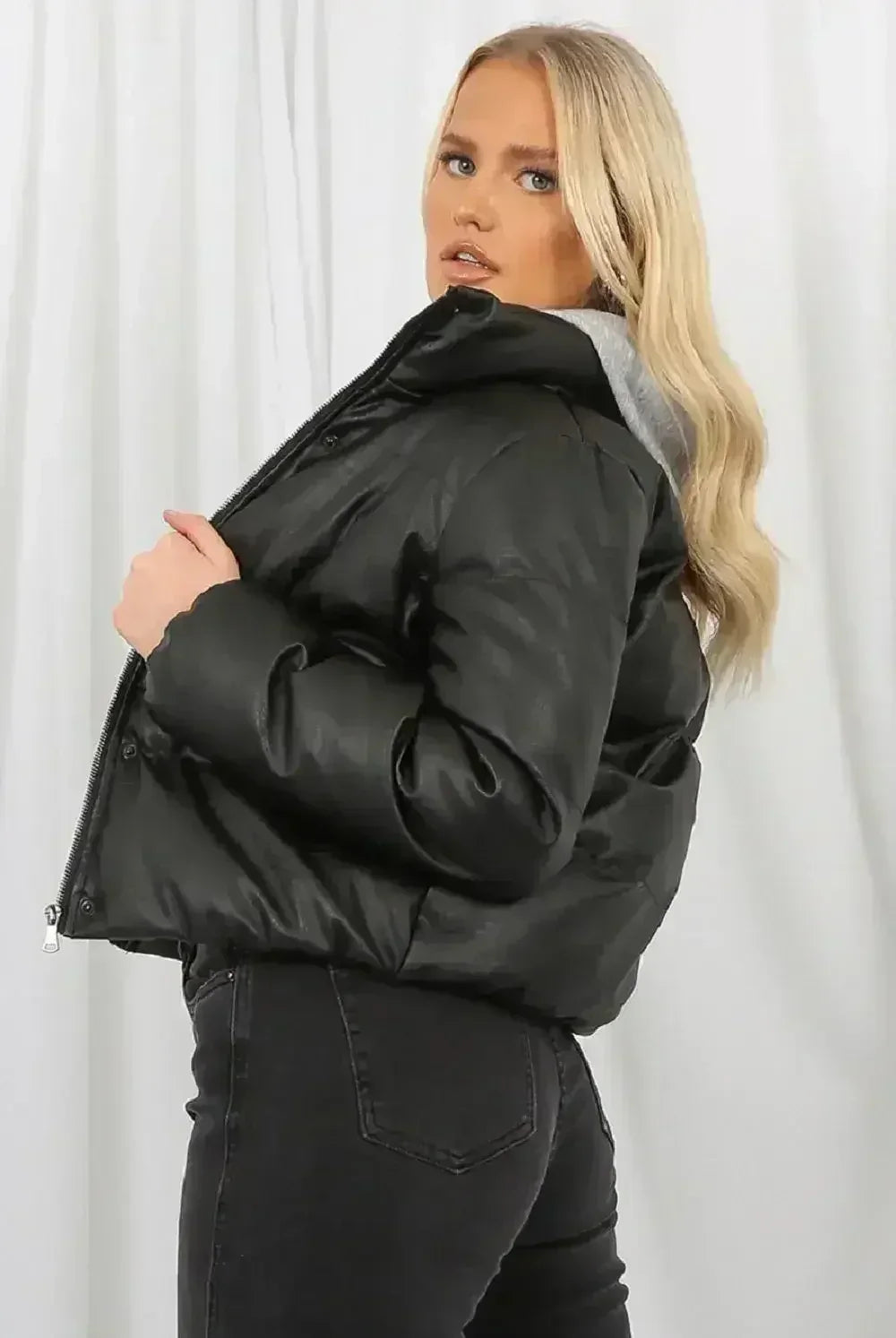PU Boxy Puffer Jacket - Femstylo