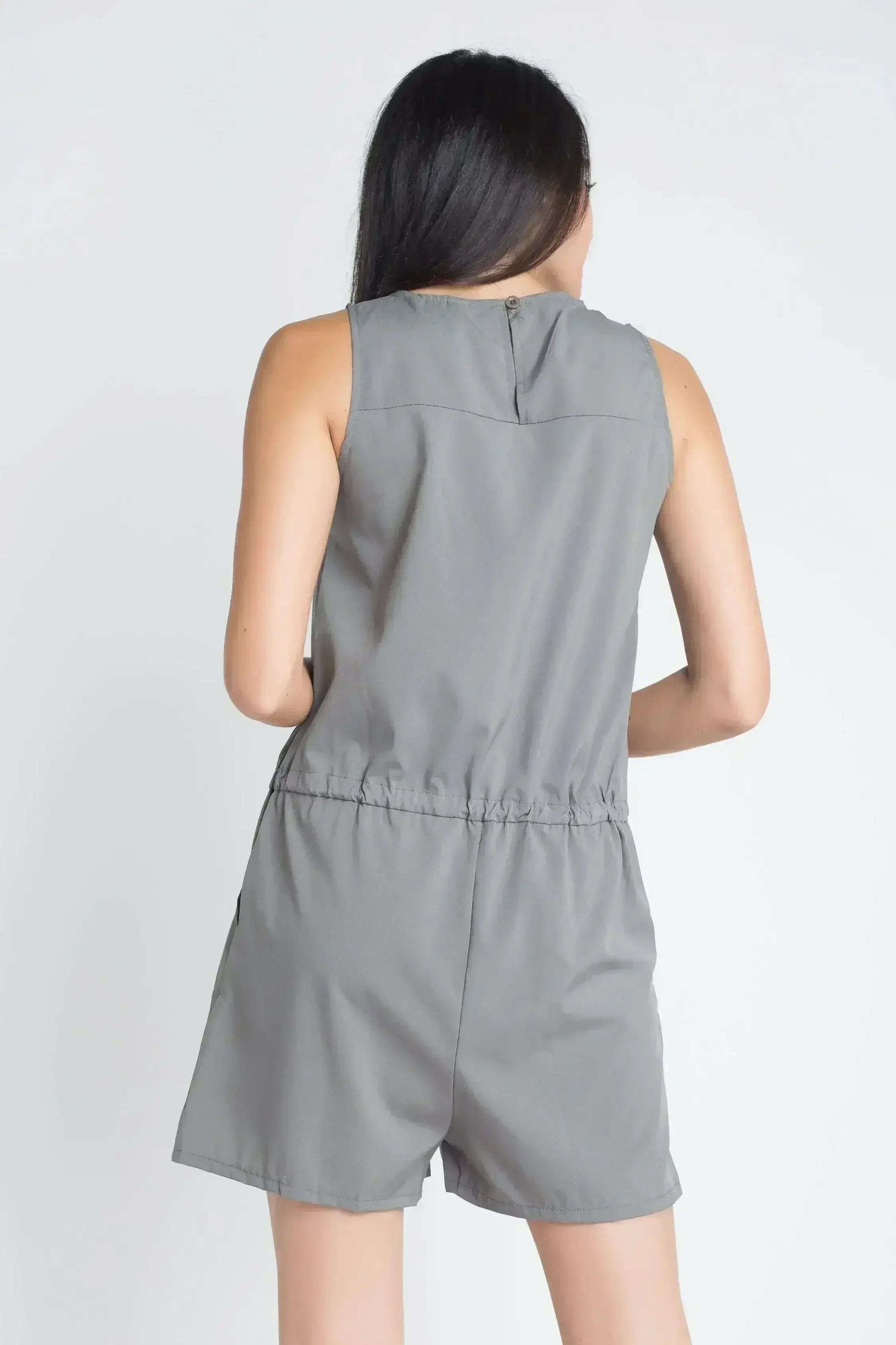 Women's Zip Front Sleeveless Romper - Femstylo