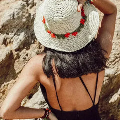 EVIE Bohemian Sunhat - Handwoven Straw Hat | Femstylo - Femstylo