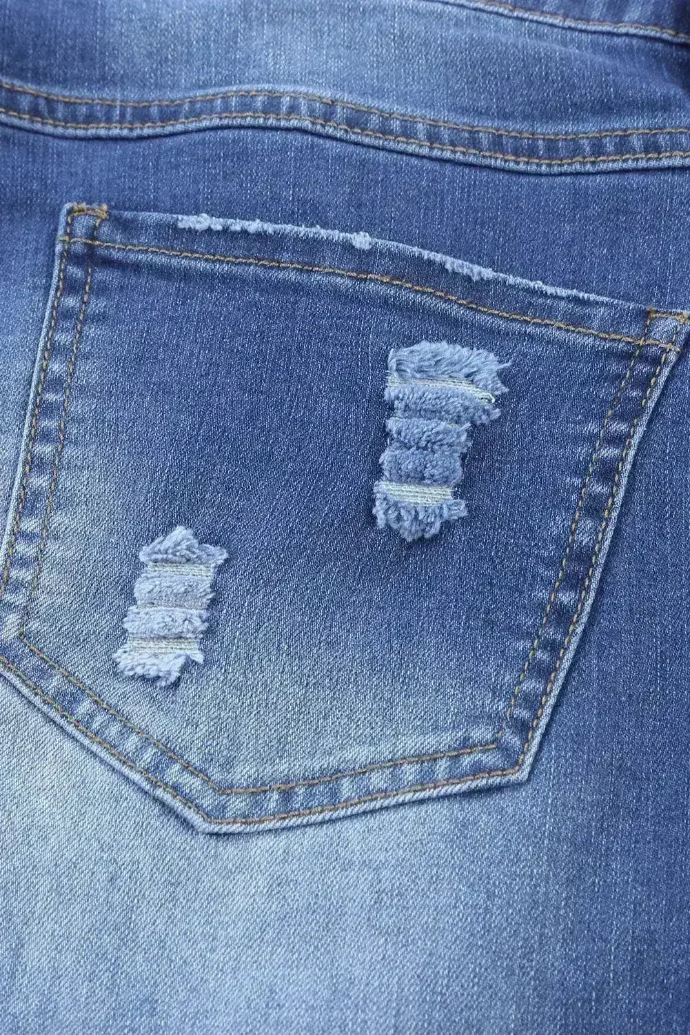 Fashion Blue Ripped Plaid Straight Legs Boyfriend Jeans - Femstylo