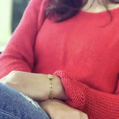 Marilena 3-Layer Gold Fill Bracelet – Filigree Clasp - Femstylo