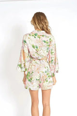 Flowers On My Mind Floral Front Tying Crop Top - Femstylo