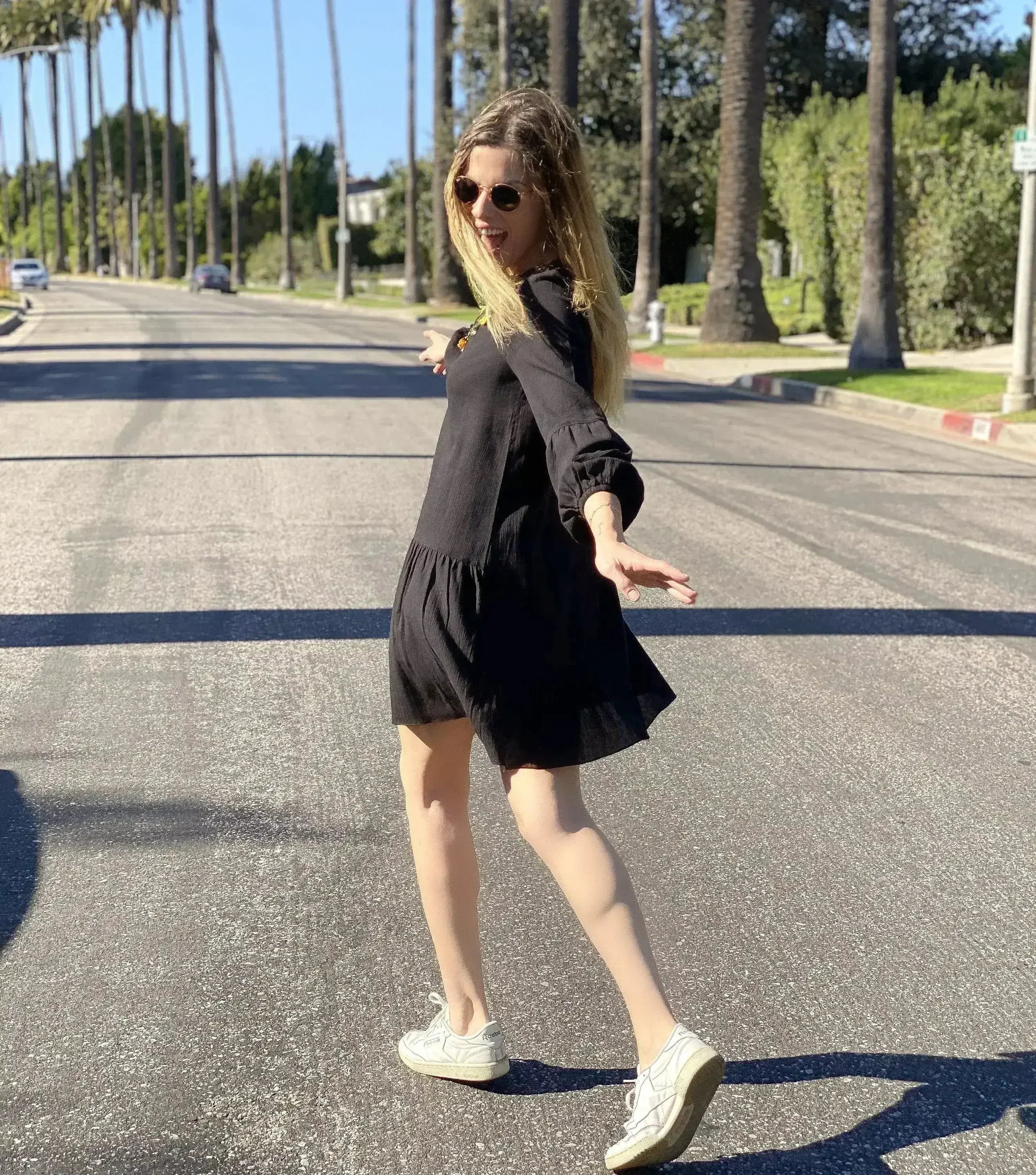 Gaia Black Mini Dress | Puffed Sleeves | Tiered Ruffles - Femstylo