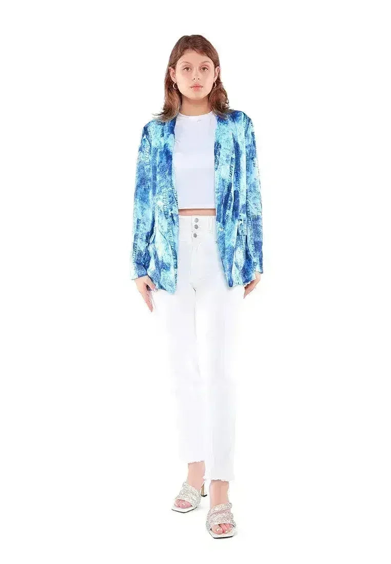 Glaze Print Semi Casual Blazer - Femstylo