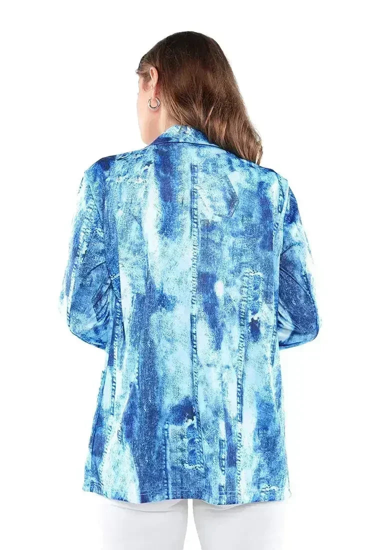 Glaze Print Semi Casual Blazer - Femstylo