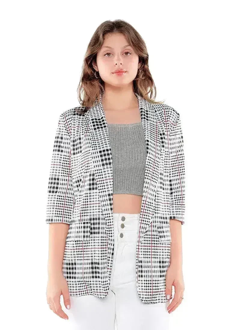 Glaze Print Semi Casual Blazer - Femstylo