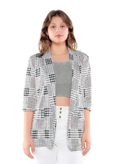 Glaze Print Semi Casual Blazer - Femstylo