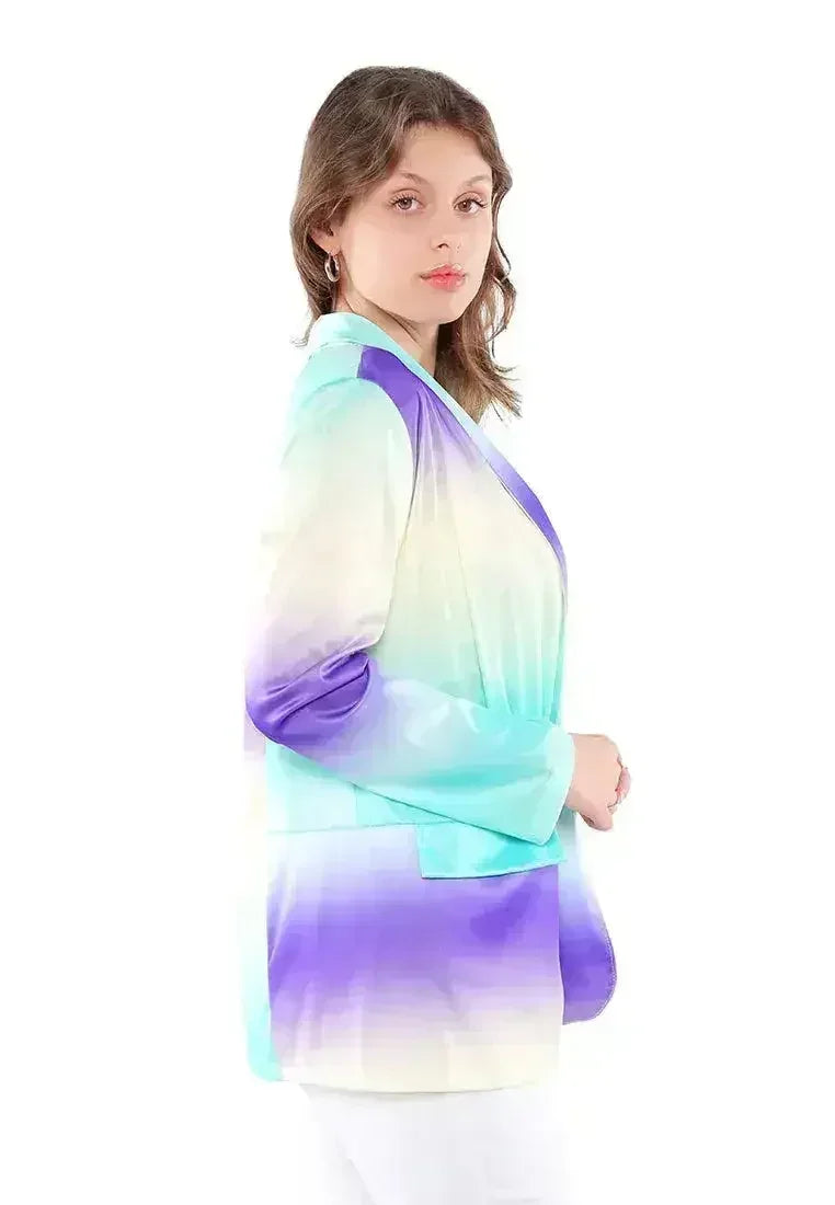Glaze Print Semi Casual Blazer - Femstylo