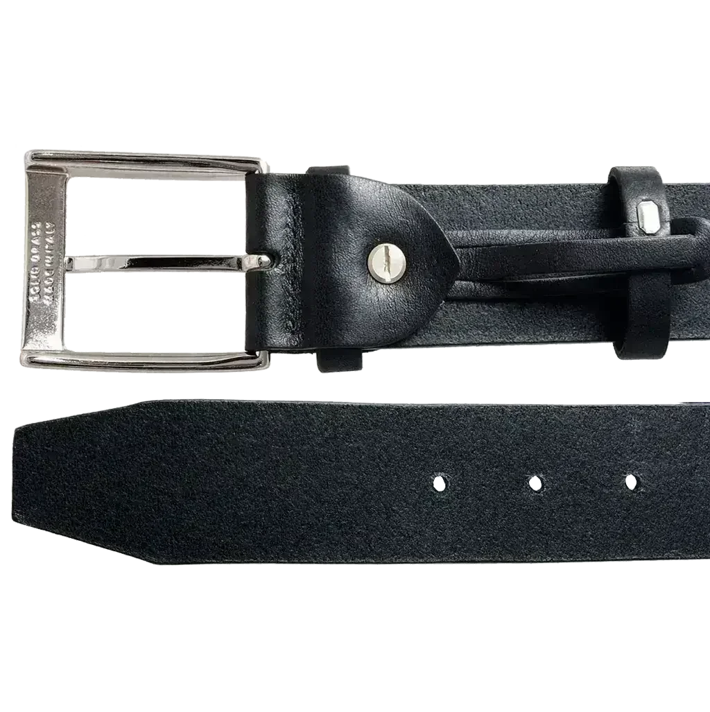 40 mm Bridle Leather Belt Black - Femstylo