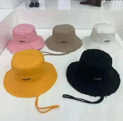 Summer Luxury Women Cotton Hat Big Caps Khaki - Femstylo
