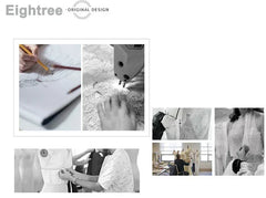 Eightree Fashion Short Wedding Dresses Boho Beach V-Neck Flower Mini Bridal Dress Women Evening Wedding Prom Gowns Customized