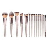 14pcs Fashionable Brushes Contour Blush Makeup Professional Foundation