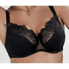 Semi Sheer Lace Half Padded Bra Sermija Honey - Femstylo