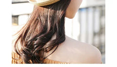 Hats For Women Summer Sun Protection Straw Hat Female Round Top Curled Brim Parent Child Student Sunshade Travel