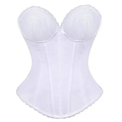 Sexy Straps Halter Overbust Corset Lingerie Top Wedding Black/White Cotton with Cup Body shaper Hot Corset Bustier Underwear