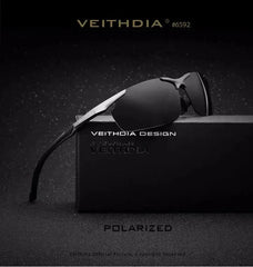 VEITHDIA Brand Designer Men's Sunglasses Aluminum Magnesium Polarized UV400 Sun Glasses Cycling Sports Male Outdoor Eyewear 6592