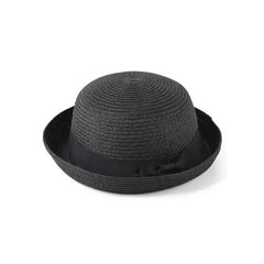 Hats For Women Summer Sun Protection Straw Hat Female Round Top Curled Brim Parent Child Student Sunshade Travel