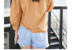 Hats For Women Summer Sun Protection Straw Hat Female Round Top Curled Brim Parent Child Student Sunshade Travel