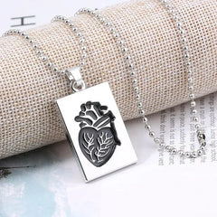 Pair Of Lovers Fashion Puzzle Anatomical Heart Necklaces Pendants Stainless Steel Chain Couple Collares Women Valentine Day Gift