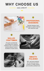 VNOX Cuban Chain Necklace - Stainless Steel 5/6/8mm - Unisex Waterproo