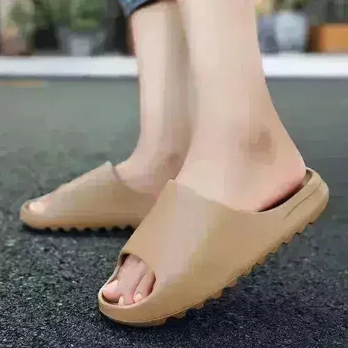 Yeezy Inspired Slides Brown/Khaki - Femstylo