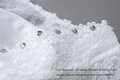 Plus size Vestidos De Novia Real Photo Red pure White Lace O-neck Sequins Wedding Dresses Cheap Princess Bride Gowns Frock HS587