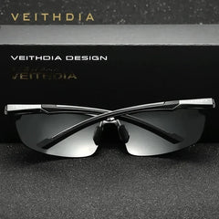VEITHDIA Brand Designer Men's Sunglasses Aluminum Magnesium Polarized UV400 Sun Glasses Cycling Sports Male Outdoor Eyewear 6592