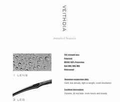 VEITHDIA Brand Designer Men's Sunglasses Aluminum Magnesium Polarized UV400 Sun Glasses Cycling Sports Male Outdoor Eyewear 6592