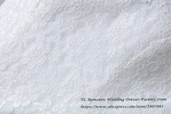 Plus size Vestidos De Novia Real Photo Red pure White Lace O-neck Sequins Wedding Dresses Cheap Princess Bride Gowns Frock HS587