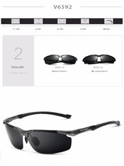 VEITHDIA Brand Designer Men's Sunglasses Aluminum Magnesium Polarized UV400 Sun Glasses Cycling Sports Male Outdoor Eyewear 6592